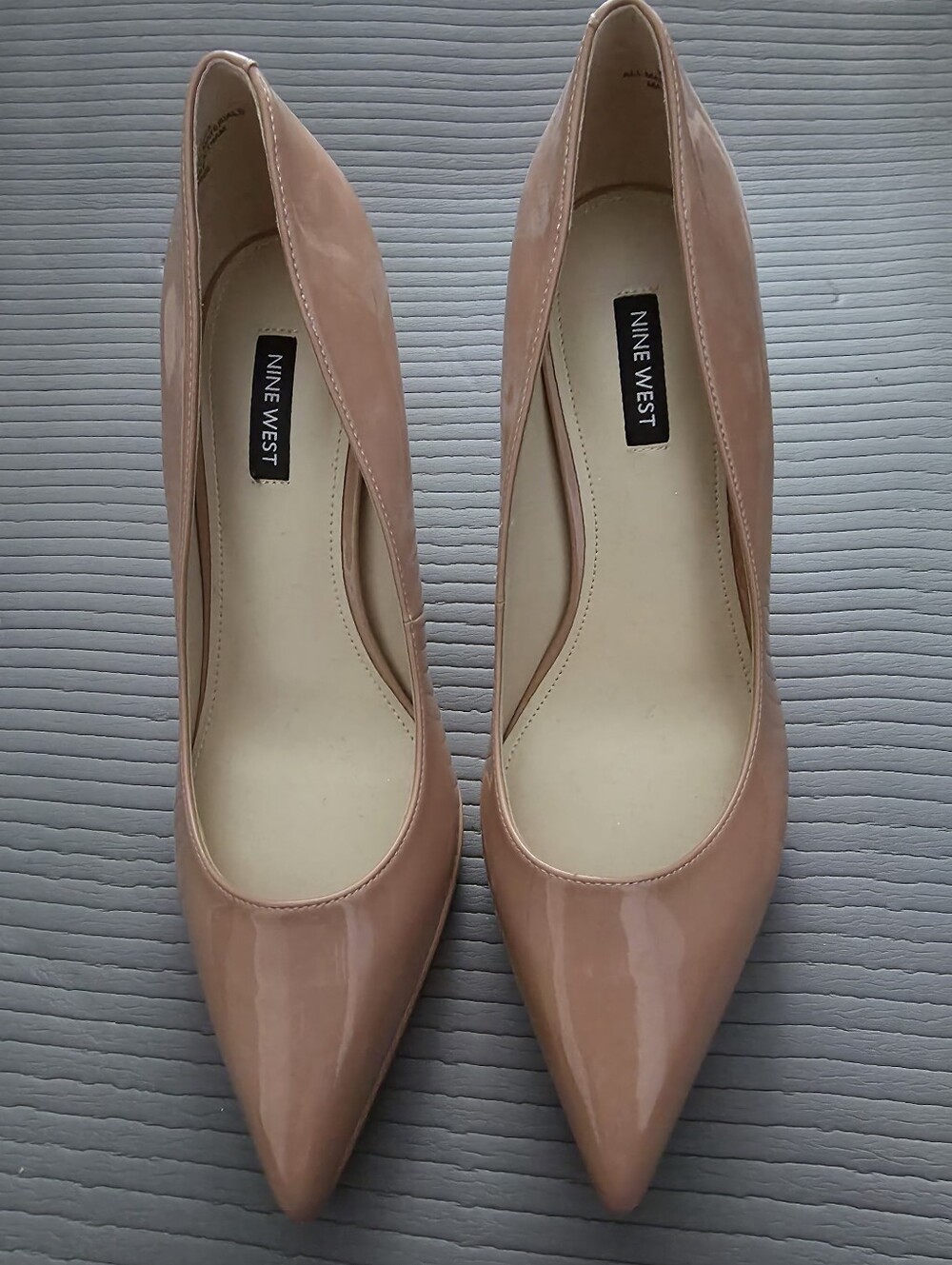 Nine West Nude Patent Pointed-Toe Stiletto Pump, Size 9.5, Brand New Never Worn